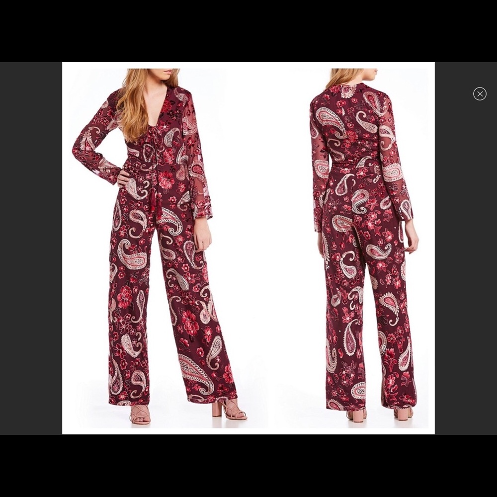 Chelsea & Violet Burnout Velvet Jumpsuit - Picture 3 of 6